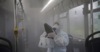 Büyükşehir’in otobüslerine nano gümüş dezenfekte