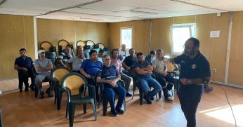 İtfaiyeden Yahya Kaptan apartman görevlilerine acil durum eğitimi