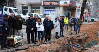 Denizciler Caddesi’ndeki Çalışmalara Başkan Gökçe’den Yakın Takip