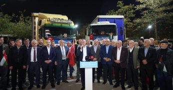 Büyükşehir’in ilk yardım tırları Gazze’ye yola çıktı