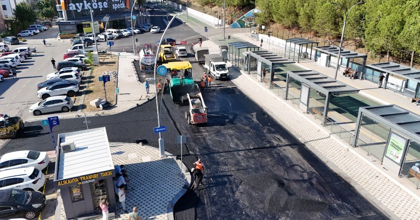  Alikahya’da raylı sistemle birlikte yollar da inşa ediliyor;
