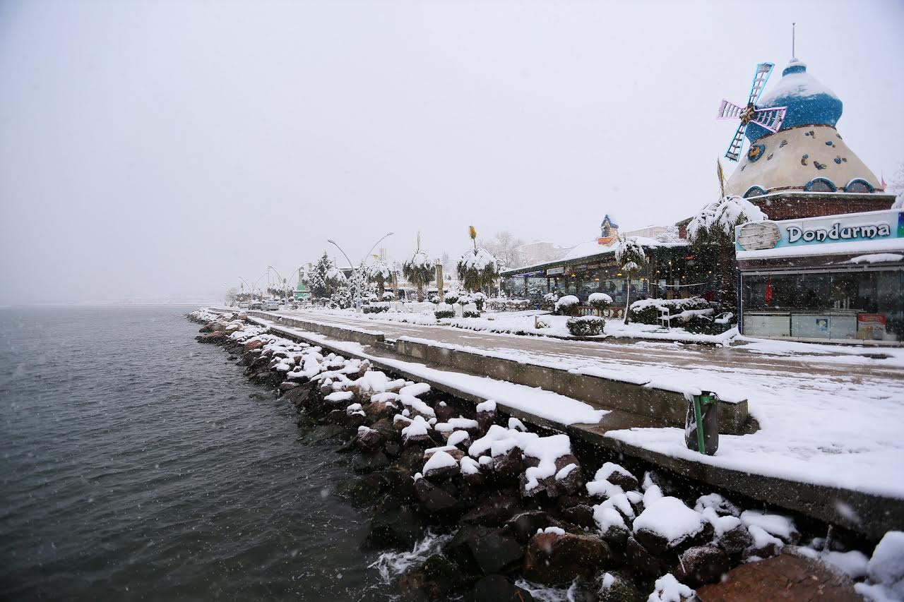 Derince'den kar manzaraları